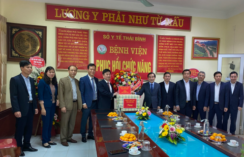 Lễ kỉ niệm 68 năm Ngày thầy thuốc Việt Nam (27/2/1955 - 27/2/2023) tại Bệnh viện Phục hồi chức năng Thái Bình