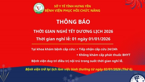 SỞ Y TẾ THÁI BÌNH BỆNH VIỆN PHỤC HỒI CHỨC NĂNG