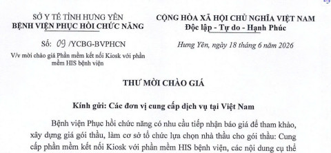 Mời chào giá phần mềm kết nối phần mềm Kios với phần mềm His BV