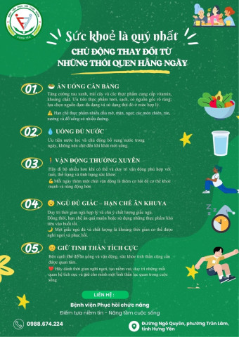 SỨC KHỎE LÀ QUÝ NHẤT – CHỦ ĐỘNG THAY ĐỔI TỪ NHỮNG THÓI QUEN HẰNG NGÀY