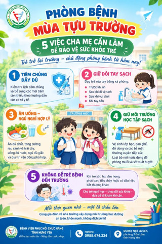 MÙA TỰU TRƯỜNG – CHỦ ĐỘNG PHÒNG BỆNH, BẢO VỆ SỨC KHỎE TRẺ
