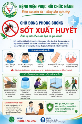 CHỦ ĐỘNG PHÒNG, CHỐNG SỐT XUẤT HUYẾT – BẢO VỆ SỨC KHỎE GIA ĐÌNH VÀ CỘNG ĐỒNG