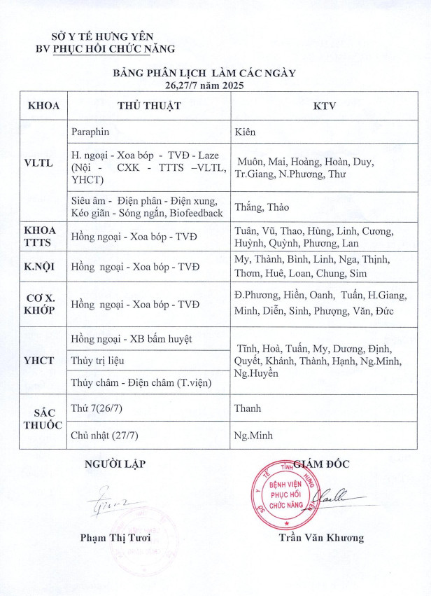 lịch trực 2